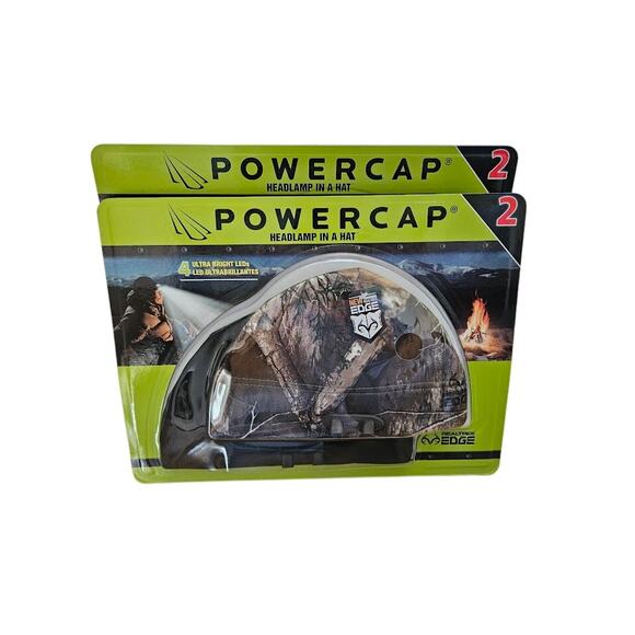 Realtree Edge Power Cap with LED Headlights 2-Pack Camouflage And Black, Stretch - Picture 3 of 4